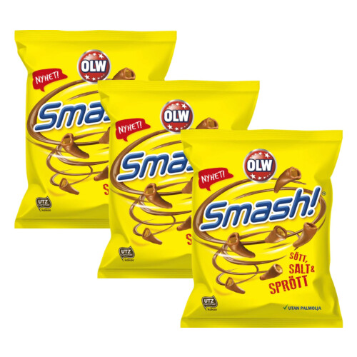 ScandiKitchen, OLW, Smash, Norwegian Chocolate Covered Corn Snacks,