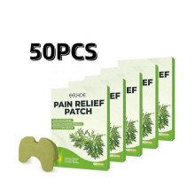 50pcs Knee Patch Wormwood Knee Sticker Plaster Extract Analgesic Cartilage Pain Relieving Patch Self-heating Herbal Tw