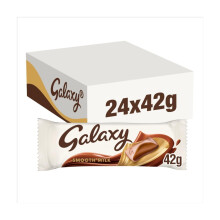 Galaxy Smooth Milk Chocolate Multipack, 24 x 42g | Premium Creamy Chocolate Bars Bulk Box | Ideal for Office Snacks, Chocolate Gifting, Sharing & Dai