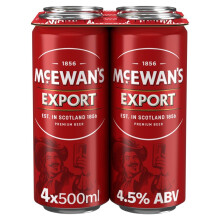 McEWAN'S Export Original Scottish Premium Beer, 4 x