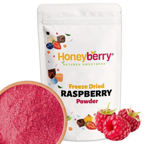 Freeze Dried Raspberry Powder 100g - Finely Milled Fruit Powder -