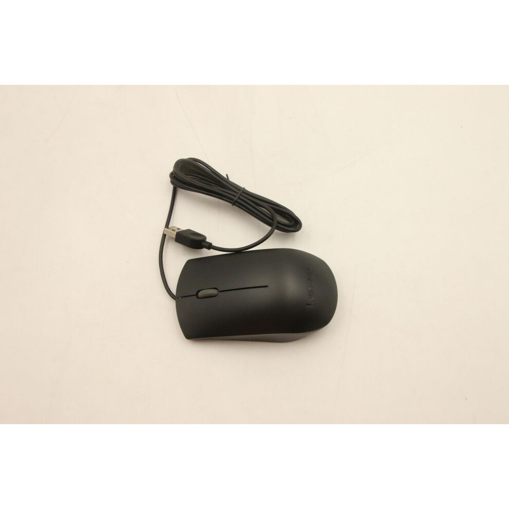 Lenovo Wired Usb Mouse With Ergonomic Full-Size Design 1600 Dpi Resolution Ambidextrous Grip And Black Finish.