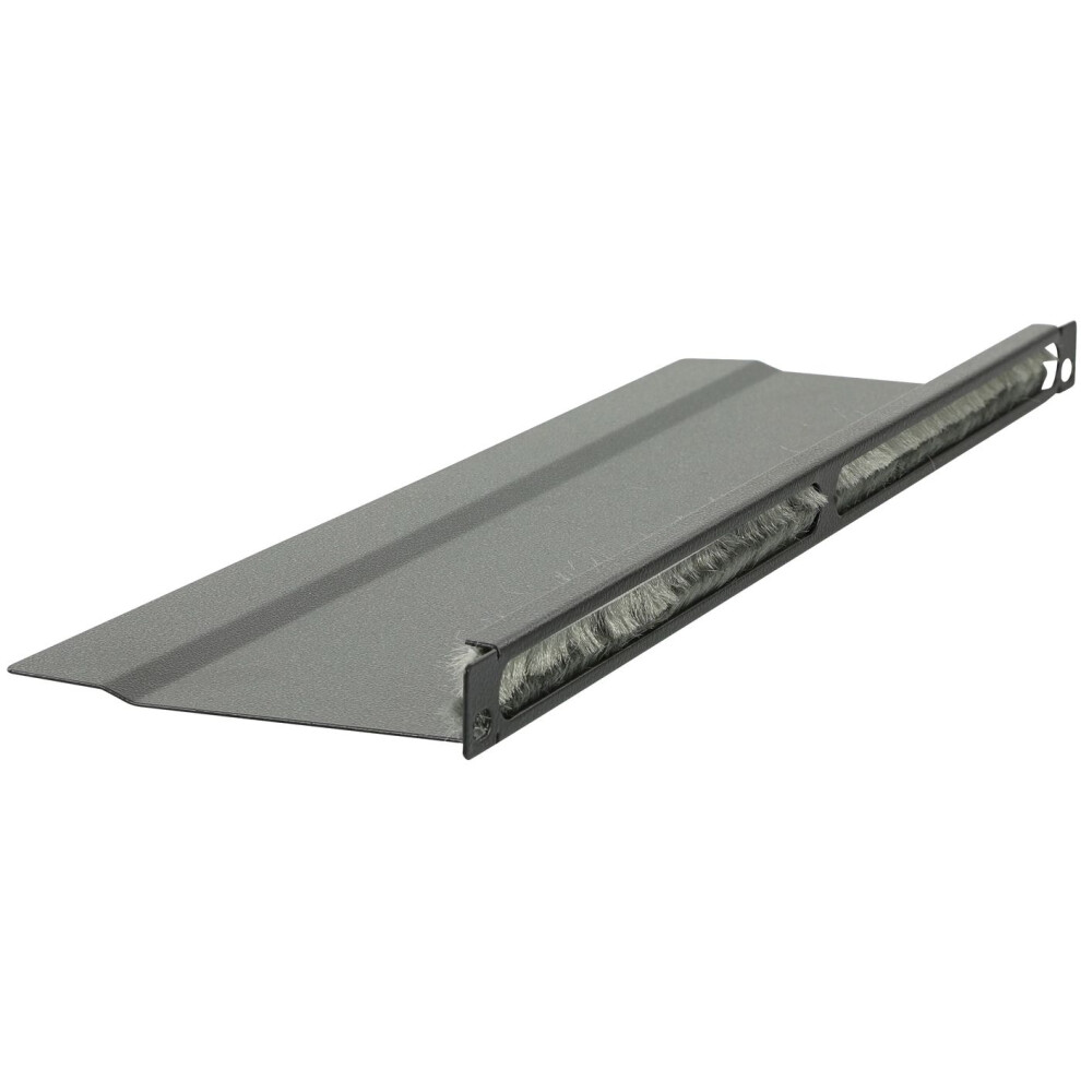Lanview By Logon 1/2U 19" L Bent Brushed Cable Organizer Panel Black 5420016845023