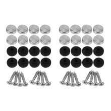 16 Pcs 14 Mm de DiamèTre en Acier Inoxydable DéCoratif Miroir À Vis Clous