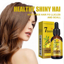 (5PCS, Multicolor) EELHOE Ginger Hair Growth Serum 20ml 7 Days Hair Care Essential Oil for Hair Loss and Hair Re