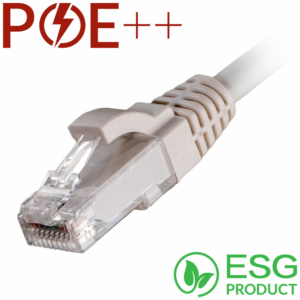 Cablenet 3M Cat6 Rj45 U/Utp Lsoh 24Awg Snagless Booted Patch Lead (Pk 100) White 5056750342001