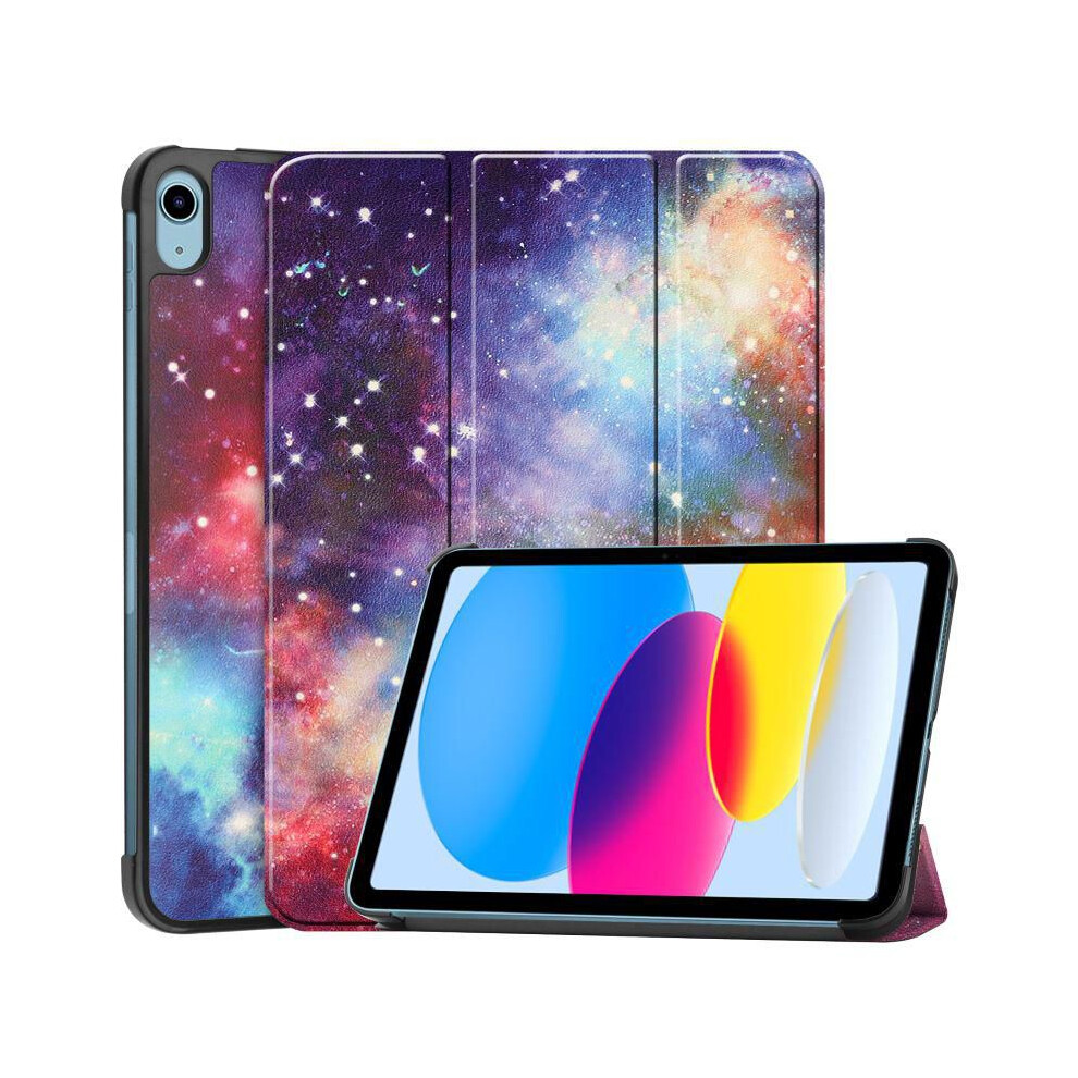 Coreparts For Apple Ipad 10Th Gen 10.9-Inch (2022) Tri-Fold Caster Hard Shell Cover With Auto Wake Function - Galaxy Style 5715063027158