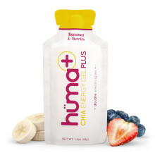 Huma Plus (Doppio Elettroliti) - Gel Energetico Chia, Banana Berry, 12 Gel
