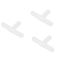 Plastic 3-Way T-Shape Aquarium Air Valves 300 Pcs Clear White