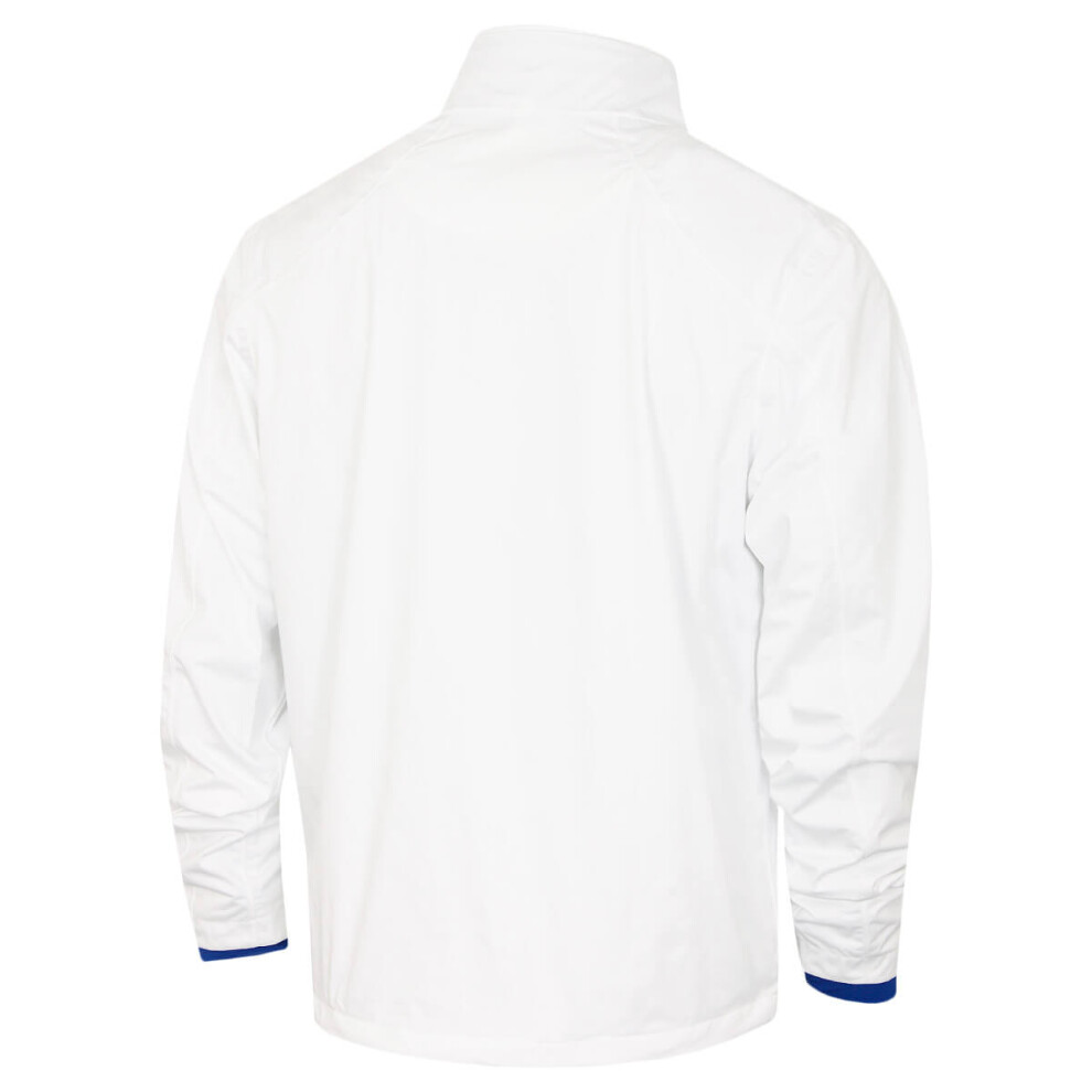 Calvin Klein (S, White) Mens 2026 Collar Detail Waterproof Stretch Golf Jacket