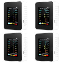 4X 6 in 1 PM2.5 PM10 HCHO TVOC CO CO2 Air Quality Detector CO CO2 Formaldehyde Monitor Home Office Air Quality Tester