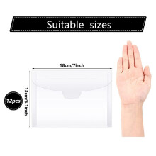 100 Pcs Clear Stamp and Die Storage Bag Resealable Storage Pocket Large Envelope Case for DIY Scrapbooking Paper Card