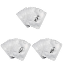 30Pcs Aluminum Foil Anti-Degaussing Card Cover RFID Shielding Bag NFC Credit Card Anti-Theft Brush ID Card Protector