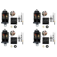 4X Quartz Pendulum Clock Movement with Black Hands,with Music Box Speaker,Battery Operated,Melody Mechanism for Clock