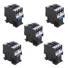 5X Stycznik Zasilania AC 1NO AC 220V 50 / 60Hz Cewka PrzekaźNik Rozrusznika Silnika 32A 3-Fazowy Biegun