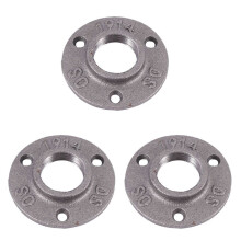 3X Flangia per Tubi In Ghisa Malleabile da 1 Pollice, Flange per Tubi Industriali per Tubi e Raccordi Neri Filettati 1 Pz