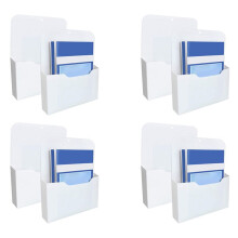 8 Pack Magnetische Akten Halter - Papier Halter,Taschen Organisator,Hängende Wand Akten Organisator Büro Bedarf Aufbewahrung,Magazin Mail Organizer