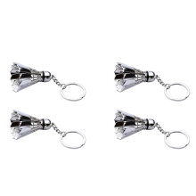 4X Creativo Metallo Badminton Catena Chiave Tridimensionale Badminton Torneo Souvenir Portachiavi Ciondolo Sport Sportivo Ciondolo Carino