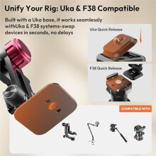 MA51 QuickClip Phone Clamp with Cold Shoe Mount Tripod Adapter Holder for Camera Photography Phone Light Vlog Shot