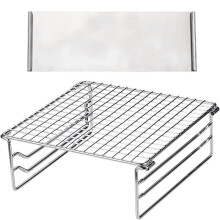 Folding Grill Grate Camping Grill Folding Grill Outdoor Grill Grid Stainless Steel for Picnic Hiking Camping BBQ
