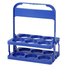 Portable Beer Carrier-Collapsible 6 Pack Drink Holder,Reusable Plastic Wine & Beer Rack, Ideal for Picnics and Parties B