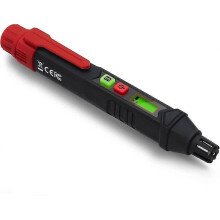 Gas leak detector with audible and visual alarm