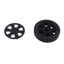 55mmx12mm Luggage Wheels Replacement Wear Resistant Environmental Protection PU Suitcase Replacement Wheels Black 4 Pair