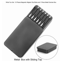 2X Modell-MalstäNder-Basishalter und 12-Teiliges Magnetisches, Biegbares Krokodilklemmen-Set, Modellierwerkzeuge für Airbrush