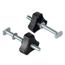 Lot de 10 Boulons de Rail en T M8 Kit de Bouton Boulons à Fente en T de 4 Pouces avec Rondelles Accessoires de Rail en T pour Gabarits de Travail Du