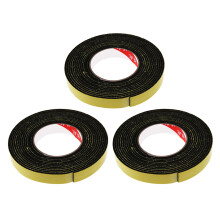 3X Ruban de Mousse Auto-AdhéSif Simple Face Noir de 5 M À Cellules FerméEs 20 Mm de Large X 3 Mm D'éPaisseur