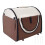Bolsa de transporte dobrável e acolchoada para cães e gatos, 61x46x51cm, cor café. 1