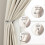 Elegant Silver Curtain Holdbacks - 2 Pack, Metal Curtain Tiebacks, Wall Mounted Drapery Holders 4