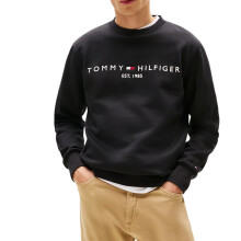 (Black, 3XL) Tommy Hilfiger Mens Fleece Sweatshirt