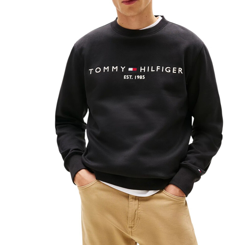 Tommy Hilfiger (Black, Xs) Mens Fleece Sweatshirt
