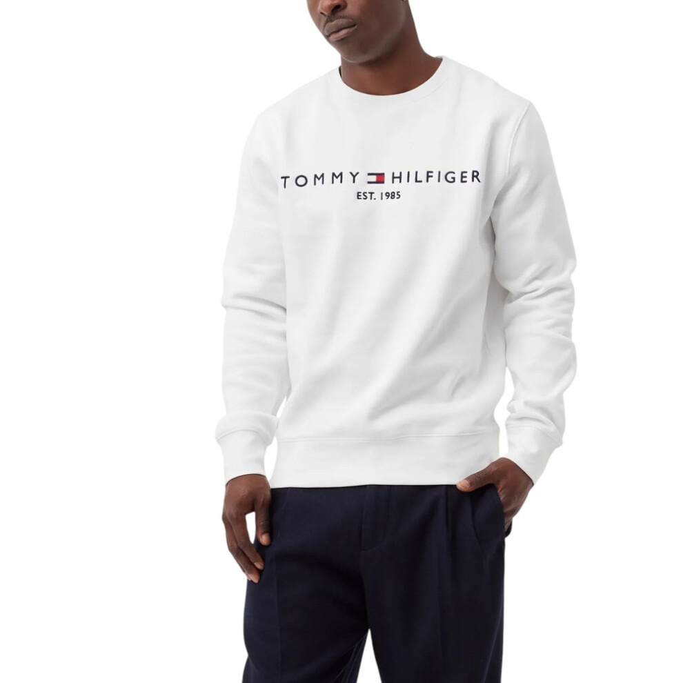 Tommy Hilfiger (White, M) Mens Fleece Sweatshirt