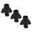 3X Walking Stick End Tripod CANE TIP Self Standing Rubber NON-SLIP End Bottom 1