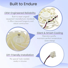 Upgraded DA31-00342A Refrigerator Evaporator Fan Motor for Freezer/Refrigerator Models Replaces EAP12590899