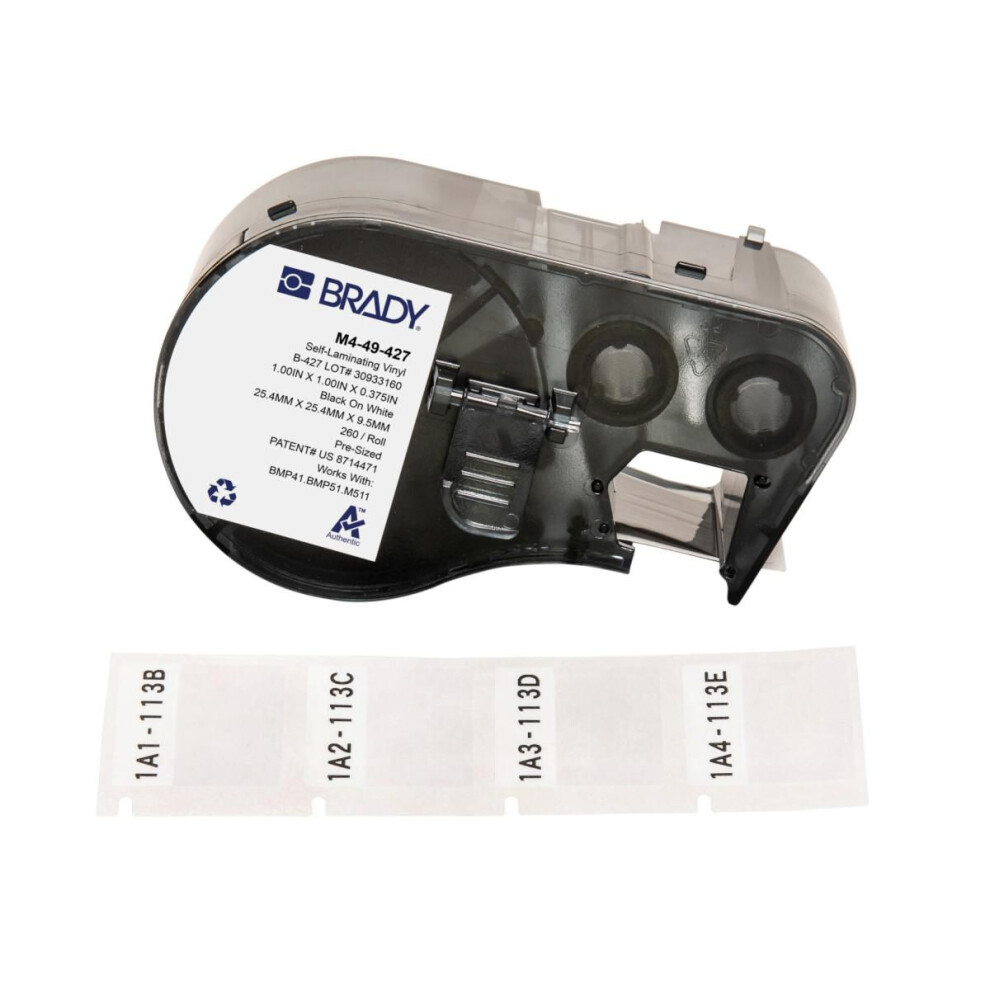 Brady Self-Laminating Vinyl 25.4 X 25.4Mm 260Pcs White 888434591772