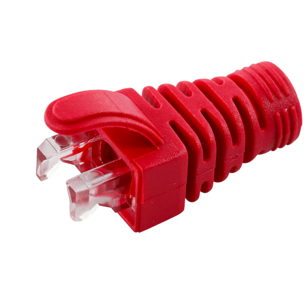 Microconnect Strain Relief Boot Cat5e Cat6 Cat6a Cables Upto 6.5Mm 100Pcs Red 5715063521212