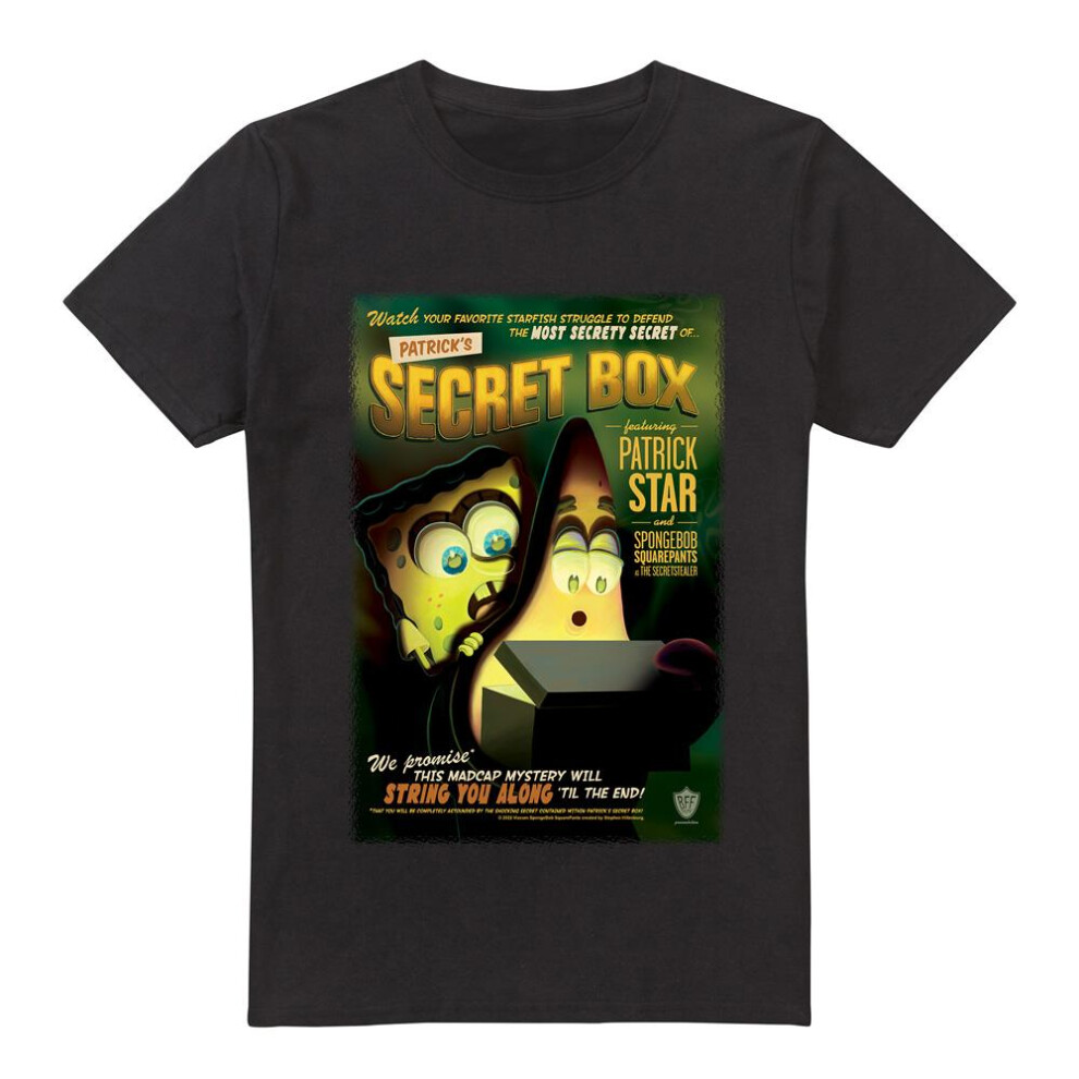 Spongebob Squarepants (Xxl, Black) Mens Patrick's Secret Box T-Shirt
