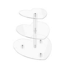 Alzata per Cupcake A 3 Livelli con Base, Alzata per Torte In Acrilico, Alzata per Cupcake, Espositore per Dolci, Matrimoni, Compleanni e Feste