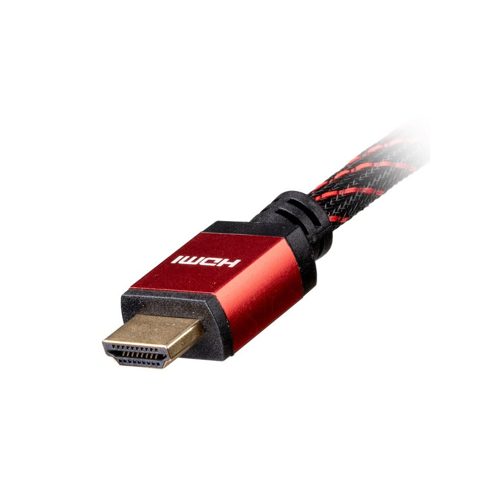 Cablenet 0.5M High Speed Hdmi 1.4B Male - Male (4Kx2k@60Hz) 30Awg Braid Cable Black/Red 5056750341059