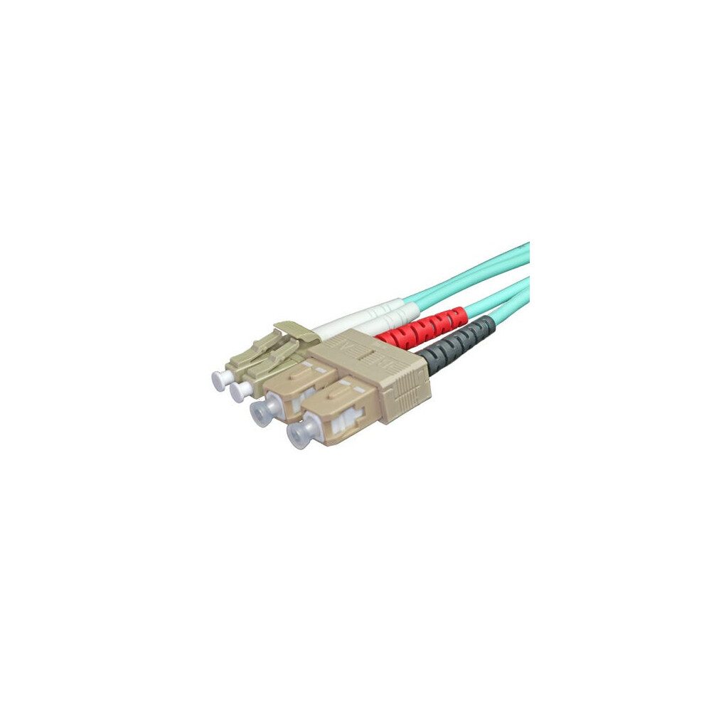 Cablenet 1M Om3 50/125 Lc-Sc Duplex Aqua Lsoh Fibre Patch Lead 5056750305013
