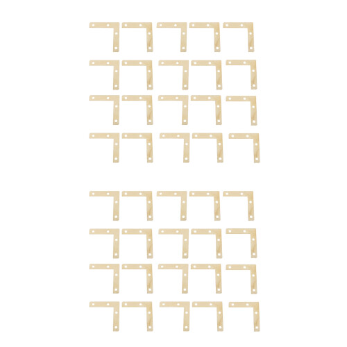 40 Pcs 51mm Flat Corner Right 90º Angle Bracket Repair Plate Fixing Brace