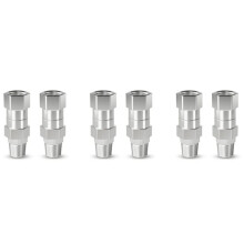 6Pcs Pressure Washer Swivel, 3/8 Inch NPT Male Thread Fitting, Stainless Steel, Kink Free to Hose Fitting