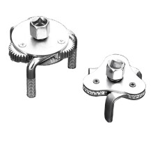 2 Adjustable Three-Jaw Oil Filter Wrench Tools for Removing Motorcycle, Car, Truck and Heavy Duty Oil Filters