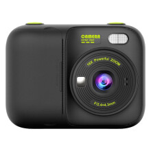 Children'S Color Instant Print Camera with 3 Rolls of Printing Paper Portable Photography Camera Toy for Students Black