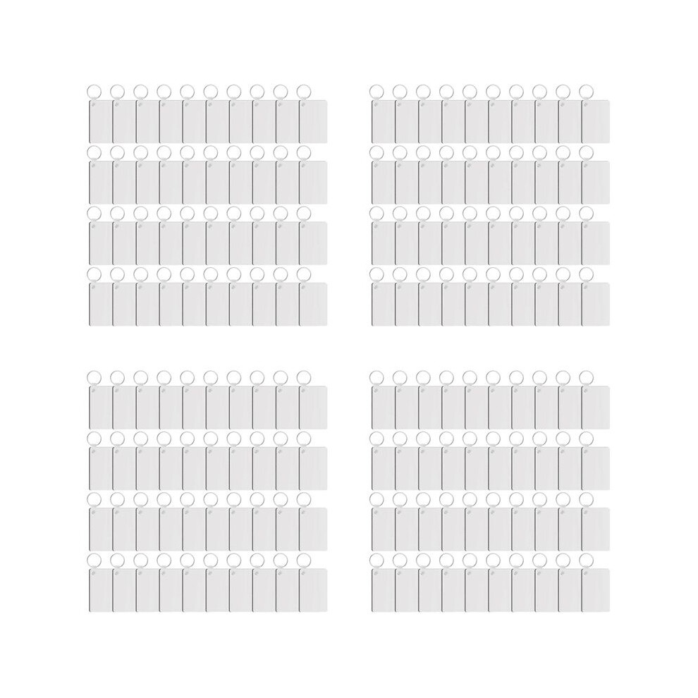 160 Pack Sublimation Keychain Blank Double Sided Heat Transfer Blank  Blank Board Key Ring Blank Sublimation DIY-image-OPC-PVQBDVY-NEW