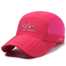 (Rose Red) Sun Foldable Hat With Adjustable Fit For Men And Women Activities Outdoor