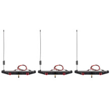 3X Metal Rear Bumper with LED Light Antenna Tail Hook for 1:10 RC Crawler Car TRX4 Axial SCX10 90046